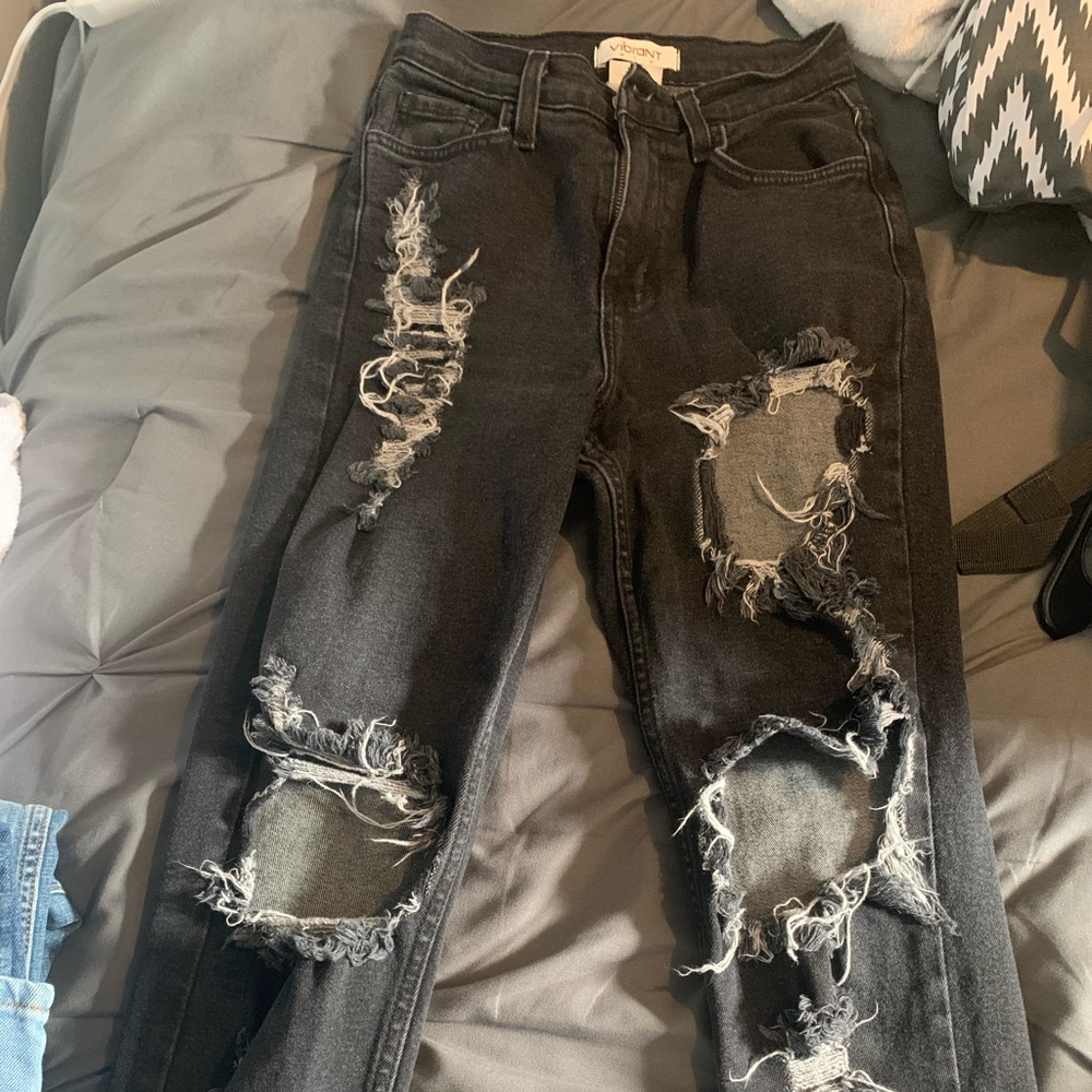 Black OOTD FASH jeans